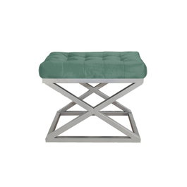 Atelier Del Sofa Puff Plateado y Verde